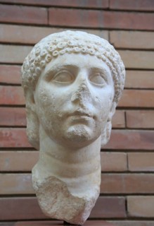 Bust of young woman, Museo Nacional de Arte Romano, national museum of Roman art, Merida,