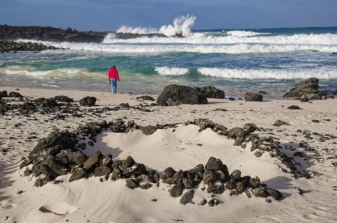 Caleta del Mojón bay near Órzola, Lanzarote, Canary Islands, Canary Islands, Spain, Europe