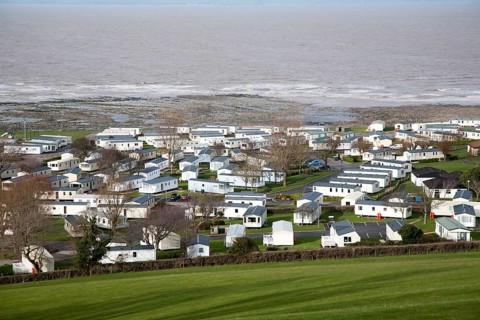 Large coastal seaside caravan site at St Audries, West Quantoxhead, Somerset, England, United