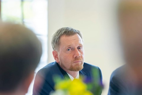 Minister President Michael Kretschmer visits Biotype GmbH in Dresden, Dresden, Saxony, Germany,
