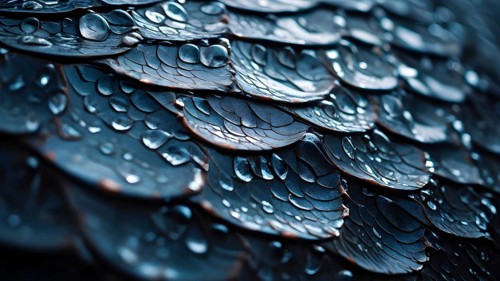 Abstract composition of shark skin texture with repetitive patterns, AI generated