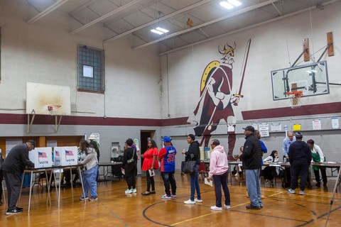 Detroit, Michigan USA, 5 November 2024, Voters cast ballots in the 2024 presidential election