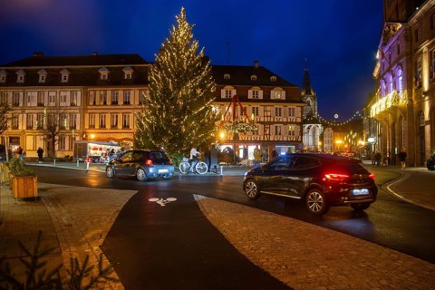 Wissembourg (German: Weißenburg) in Alsace at Christmas time