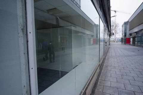 Vacancy in Stuttgart's Königstrasse, shop space, shop death, purchasing power, recession, downturn,