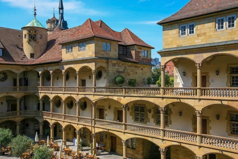 Old Palace Stuttgart, former moated palace, princely residence, 14th century seat of the Counts of