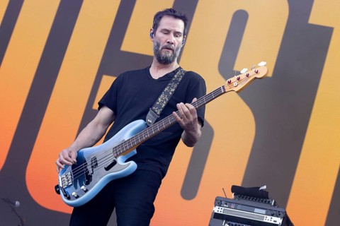 Adenau, Germany, 8.6.2024: Dogstar (bass, Keanu Reeves) play at Rock am Ring. The festival takes
