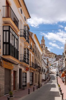 Small alley, Olvera, Province of Cadiz, Andalusia, Spain, Europe