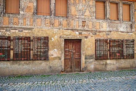 Stiftsgasse in Rudolstadt, Thuringia, Germany, Europe