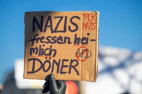 Pictures taken during the demonstration Haltung zeigen! against Nazi deportation plans of the AfD