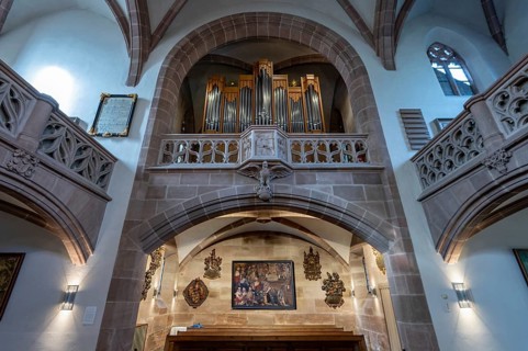 Organ loft of St Nicholas and St Ulrich Church, Kirchenberg 15, Nuremberg-Mögeldorf, Middle