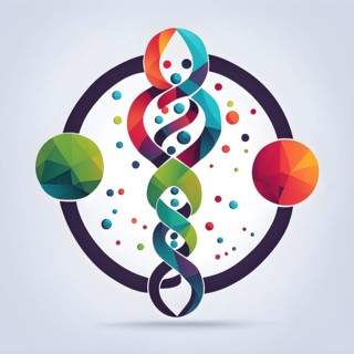 Minimalist illustration symbolizing pharma medicine and research in vibrant colors, AI generated