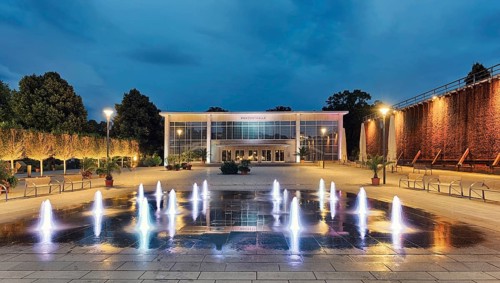 Concert hall illuminated Bad Salzuflen Germany