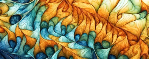 Abstract illustration of fractal patterns found in nature representing the application of