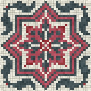 Mosaic tiles background, seamless vector pattern