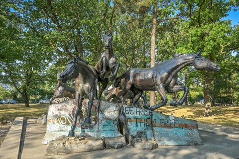 Monument 'The Wind of Freedom', Clayallee, Dahlem, Steglitz-Zehlendorf, Berlin, Germany, Europe