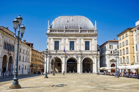 Town Hall Palazzo della Loggia, Brescia, Lombardy, Italy, Europe
