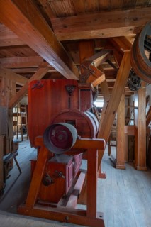 Historic grain mill in a former corn mill, Bavaria, Germany, Europe