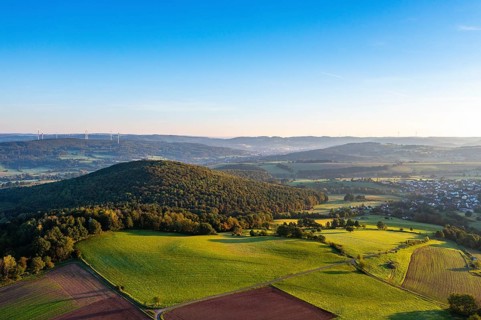 Sunrise near Steinau an der Straße, Hesse, Germany, Europe