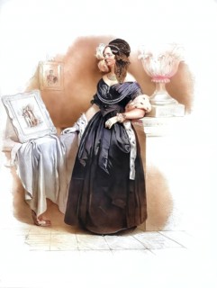 Elisabeth Anna Russell, née Rawdon (+ 1874) woman of George William Russell (diplomat), Historical,