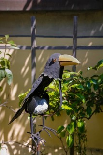 Garden Hotel and Restaurant Schloss Haigerloch, craftsmanship, small sculpture, bird, replica,