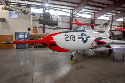 Pueblo, Colorado - The Grumman F9F Cougar at the Pueblo Weisbrod Aircraft Museum. The aircraft is a