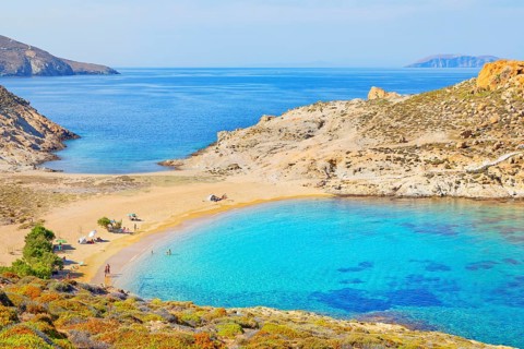 Sandy beach, Serifos Island, Cyclades Islands, Greece, Europe