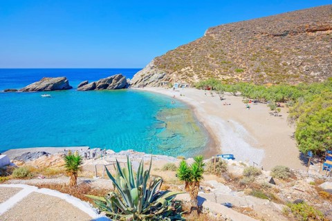 Agios Nikolaos beach, Agali, Folegandros Island, Cyclades Islands, Greece, Europe