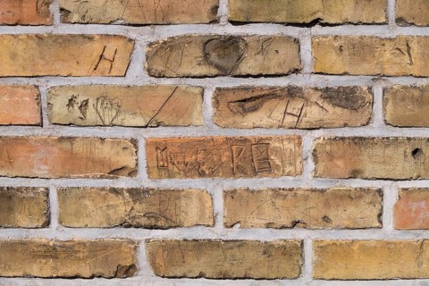 House wall, Brick wall, Brick wall, Background, Texture, Germany, Europe