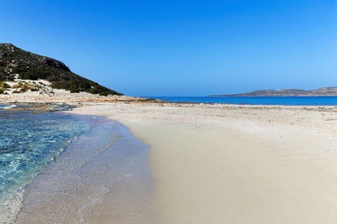 Double bay, twin beach, Simos beach, Sarakiniko beach, coastline, Elafonisos, Deer Island, Laconia,