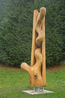 Sculpture Please Touch Me Maurizio Perron 2024, modern art, abstract art, oak wood, wood, wood
