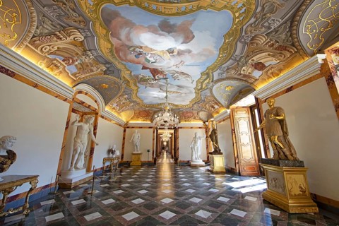 Palace museum in the Palacio La Granja de San Ildefonso or summer palace, province of Segovia,