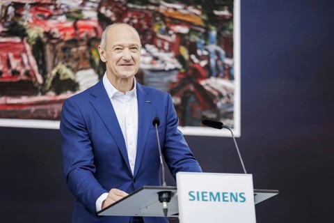 Roland bush, CEO of Siemens AG, pictured at the laying of the foundation stone for Siemensstadt