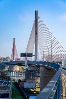 Friedrich Ebert Bridge over the Rhine near Bonn, also known as the North Bridge, motorway bridge on