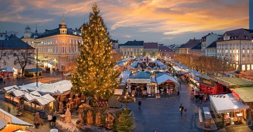 Christmas market Abendrot Klagenfurt Austria