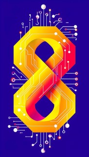 Looping animation of interlocking geometric shapes that morph into circuits, symbolizing AI logic