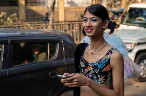 A person in Pride Parade on December 22, 2024 in Guwahati, India. Queer pride parades in India are