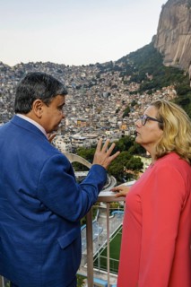 Svenja Schulze (SPD), Federal Minister for Economic Cooperation and Development, during a visit to