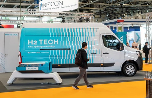 First day at Hannover Messe 2022, industrial trade fair, after a 2-year corona break, exhibition