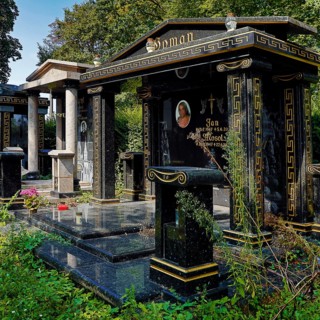 Opulent graves of Sinti and Roma families, so-called Königs-Gräber, Beuel Cemetery, Bonn, North
