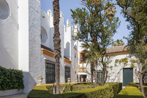 Jardines del Alcazar, Gardens in the Alcazar, Royal Palace of Seville, Seville, Spain, Europe