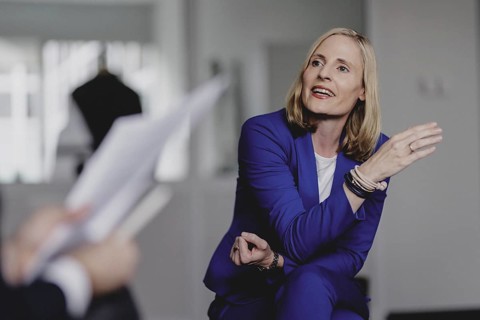 Marie-Christine Ostermann, President of the Association of Family Entrepreneurs, recorded during an