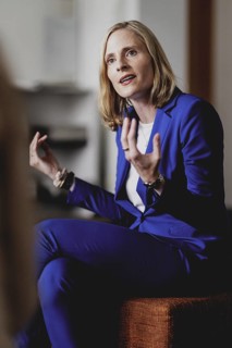 Marie-Christine Ostermann, President of the Association of Family Entrepreneurs, recorded during an