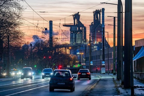 Duisburg-Bruckhausen steel site, ThyssenKrupp Steel, blast furnaces 8 and 9, on