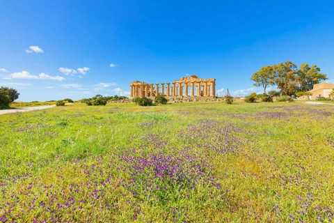 Temple of Hera or Temple E, Selinunte Archaeological Park, Selinunte, Trapani district, Sicily,