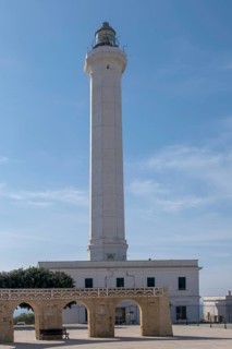 Faro di Leuca, Santa Maria di Leuca lighthouse, Leuca, province of Lecce, Apulia, Salento, Italy,