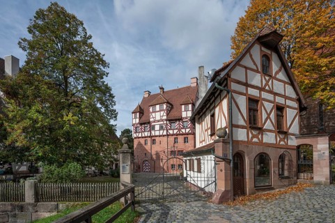 Hallerschloss and Imhofbau, already mentioned around 1200, Kirchenberg 11, Nuremberg-Mögeldorf,