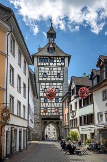 The Schnetztor, historic city gate in Hussenstraße in the old town centre of Constance, Constance