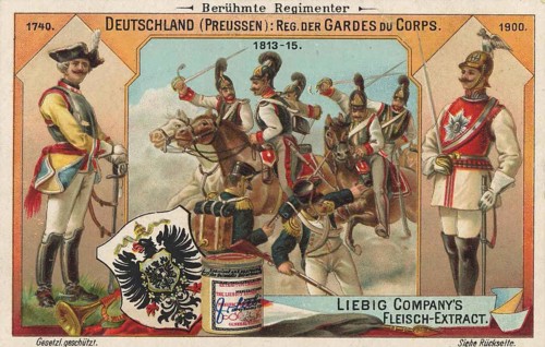 Picture series Famous Regiments, Regiment of the Gardes du Corps, 1814-1815, Germany, Liebig