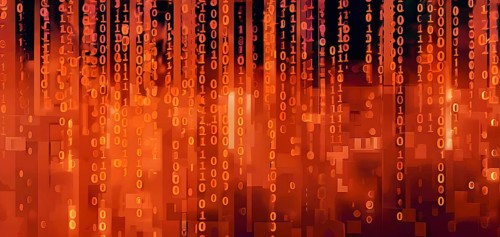 Abstract animation of binary code cascading down like digital rain, representing data insights in