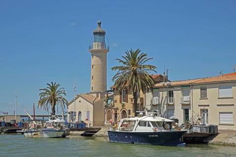 Marina with yachts and lighthouse, Quai Général de Gaulle, Mediterranean Sea, harbour, quay,
